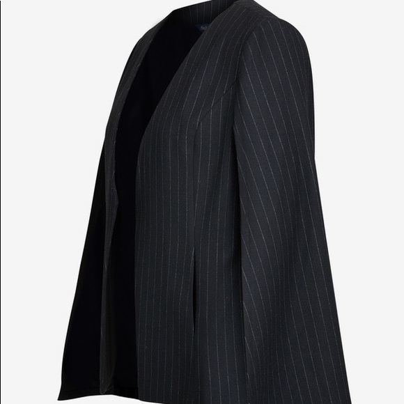Sabié black pinstripe cape with pockets size large - Picture 10 of 10